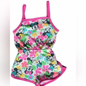 Disney girls toddler Minnie Mouse one piece shorts romper size 4T